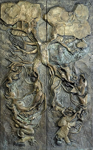 Bronze doors